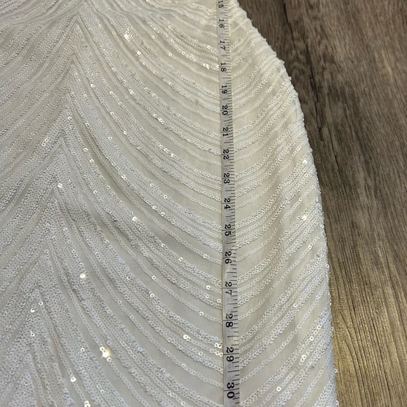 NWT AKIRA White Sequin Mini Dress M - Picture 5 of 6